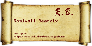 Rosivall Beatrix névjegykártya